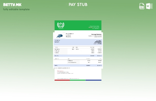 Модерен стил USA South Carolina Trucking LLC шаблон за наплата на никулци
